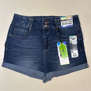 NWT Blue Spice Size 9 Short High Waist Shorts, Recycled Denim